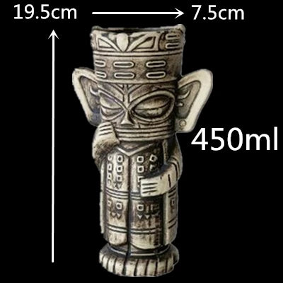 400ml Tiki Mugs Cocktail Cup Beer Wine Mug Ceramic Tiki Mugs Art Crafts Creative Hawaii Mugs